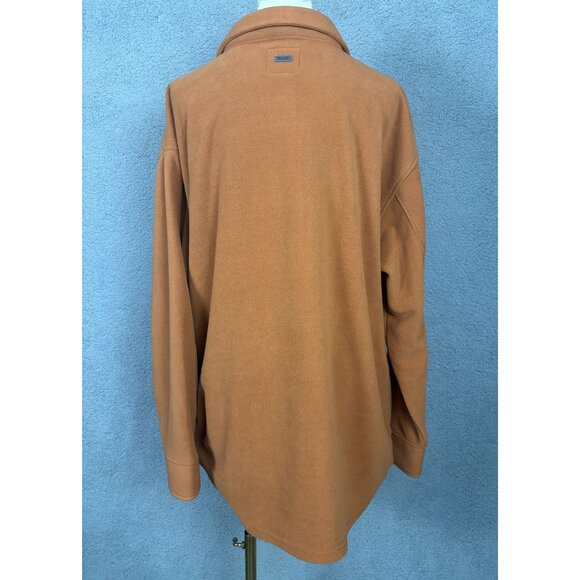 RVCA Women's Polar Birdie Shacket Mocha Bisque Overshirt Large Front Pocket NWTs - Picture 5 of 8